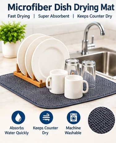 Microfiber Dish Drying Mat